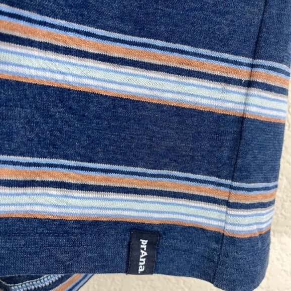 Prana Cardiff short sleeves shirt with chest pocket Nautical Stripe size small - Picture 4 of 11
